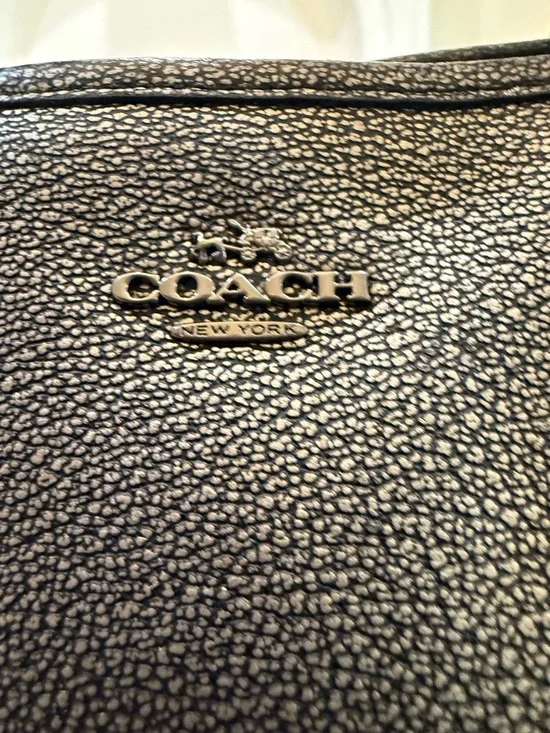 Coach Black Pebbled Leather Satchel with Detachable Strap - Picture 14 of 16